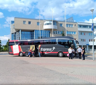 Остановка LuxExpress в городе Котка Финляндия фото с сайта www.HeiHei.website