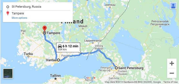 SPb - Tampere Изображение с сайта www.heihei.website